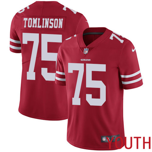 San Francisco 49ers Limited Red Youth Laken Tomlinson Home NFL Jersey #75 Vapor Untouchable